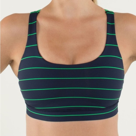 Lululemon Energy Bra
Slalom Stripe Inkwell / Green Bean - Picture 1 of 9